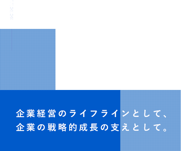 企業経営のライフラインとして、企業の戦略的成長の支えとして。